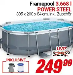 CENTERSHOP Bestway Framepool 3.668 l POWER STEEL Angebot