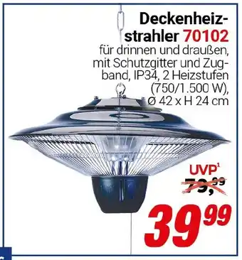 CENTERSHOP Deckenheizstrahler 70102 Angebot