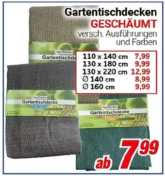 CENTERSHOP Gartentischdecken GESCHÄUMT Angebot