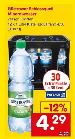 Netto Marken-Discount Güstrower Schlossquell Mineralwasser Angebot