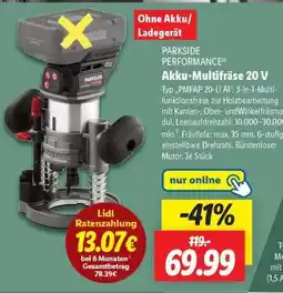 Lidl PARKSIDE PERFORMANCE Akku-Multifräse 20 V Angebot