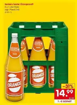 Netto Marken-Discount beckers bester Orangensaft Angebot