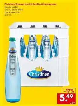 Netto Marken-Discount Christinen Brunnen Natürliches Bio Mineralwasser Angebot
