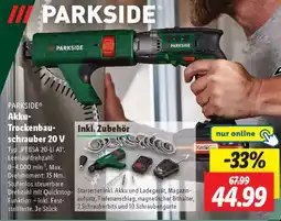Lidl PARKSIDE Akku-Trockenbauschrauber 20 V Angebot