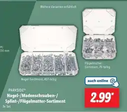 Lidl PARKSIDE Nagel-/Madenschrauben-/Splint-/Flügelmutter-sortiment Angebot