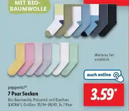Lidl pepperts! 7 Paar Socken Angebot