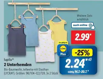 Lidl lupilu 2 Unterhemden Angebot