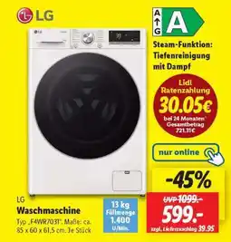 Lidl LG Waschmaschine Angebot