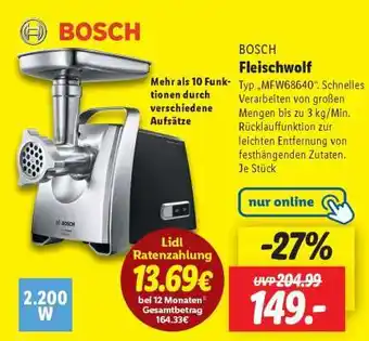 Lidl Bosch Fleischwolf Angebot