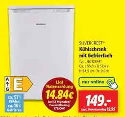Lidl SILVERCREST Kühlschrank mit Gefrierfach Angebot