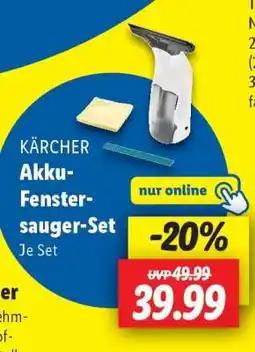 Lidl KÄRCHER Akku-Fenstersauger-Set Angebot
