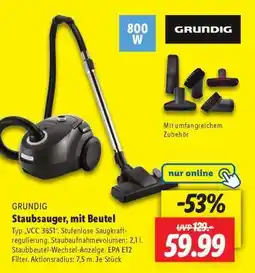 Lidl GRUNDIG Staubsauger, mit Beutel Angebot