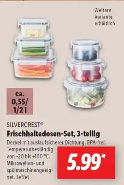 Lidl SILVERCREST Frischhaltedosen-Set, 3-teilig Angebot