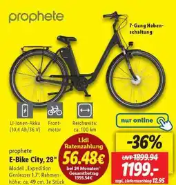 Lidl prophete E-Bike City, 28 Angebot