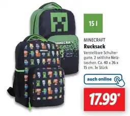 Lidl MINECRAFT Rucksack Angebot