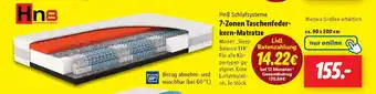 Lidl Hn8 Schlafsysteme 7-Zonen Taschenfederkern-Matratze Angebot