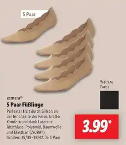 Lidl 5 Paar Füßlinge Angebot