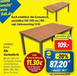 Lidl Alu-Gartentisch Angebot