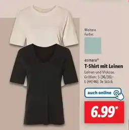 Lidl esmara T-Shirt mit Leinen Angebot