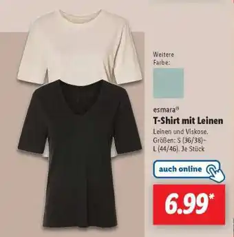 Lidl esmara T-Shirt mit Leinen Angebot