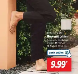 Lidl esmara MEN Hose mit Leinen Angebot