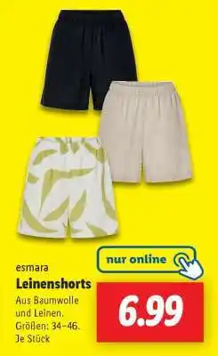 Lidl Leinenshorts Angebot