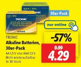 Lidl TRONIC Alkaline Batterien, 30er-Pack Angebot