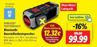 Lidl PARKSIDE PERFORMANCE Bluetooth-Baustellenlautsprecher Angebot