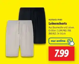 Lidl esmera men Leinenshorts Angebot