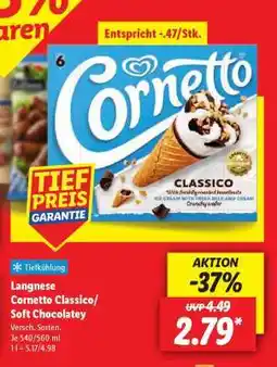 Lidl Langnese Cornetto Classico/Soft Chocolatey Angebot