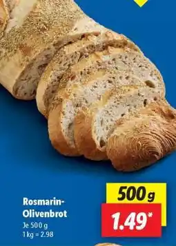 Lidl Rosmarin-Olivenbrot Angebot