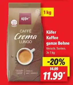Lidl Käfer Kaffee ganze Bohne Angebot