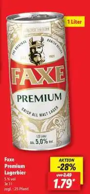 Lidl Faxe Premium Lagerbier Angebot