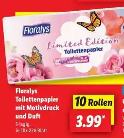 Lidl Florays Toilettenpapier mit Motivdruck und Duft Angebot
