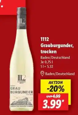 Lidl 1112 Grauburgunder, trocken Angebot