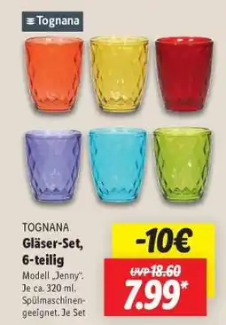 Lidl TOGNANA Gläser-Set, 6-teilig Angebot