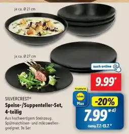 Lidl SILVERCREST Speise-/Suppenteller-Set, 4-teilig Angebot