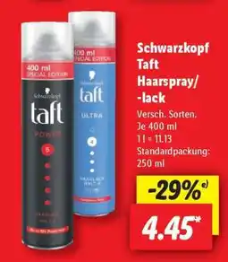 Lidl Schwarzkopf Taft Haarspray/-lack Angebot