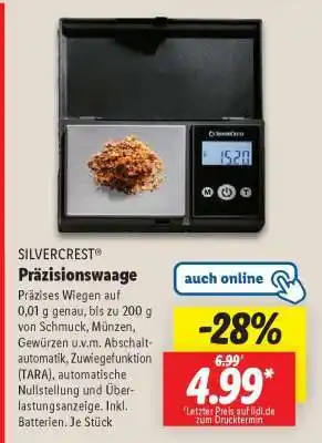 Lidl SILVERCREST Präzisionswaage Angebot