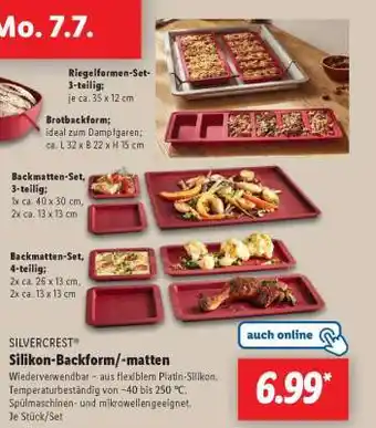 Lidl SILVERCREST Silikon-Backform/-matten Angebot
