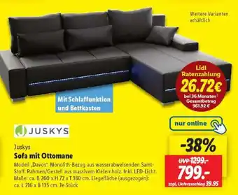 Lidl Sofa mit Ottomane Angebot