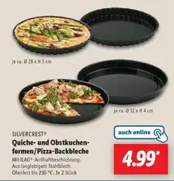 Lidl SILVERCREST Quiche- und Obstkuchenformen/Pizza-Backbleche Angebot