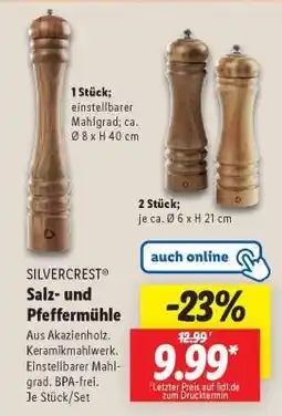 Lidl SILVERCREST Salz- und Pfeffermühle Angebot