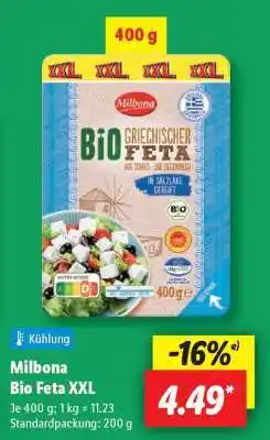 Lidl Milbona Bio Feta XXL Angebot