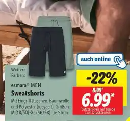 Lidl esmara MEN Sweatshorts Angebot