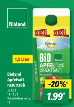 Lidl Bioland Apfelsaft, naturtrüb Angebot