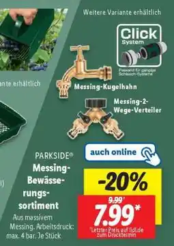 Lidl PARKSIDE Messing-Bewässerungs-sortiment Angebot