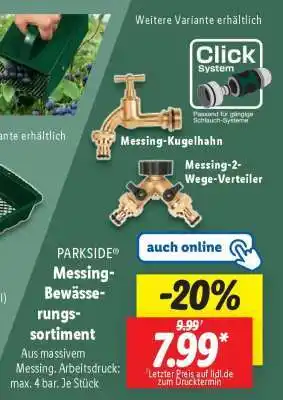 Lidl PARKSIDE Messing-Bewässerungs-sortiment Angebot