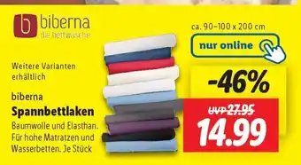 Lidl biberna Spannbettlaken Angebot