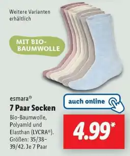 Lidl esmara 7 Paar Socken Angebot